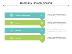 Company communication ppt powerpoint presentation pictures deck cpb