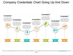 Company credentials chart going up and down