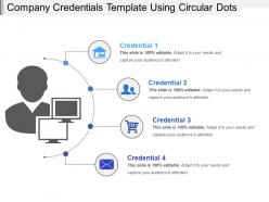 Company credentials template using circular dots