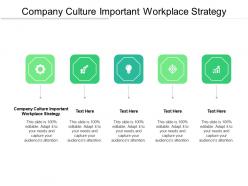 Company culture important workplace strategy ppt powerpoint presentation infographics objects cpb