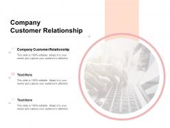 Company customer relationship ppt powerpoint presentation visual aids icon cpb