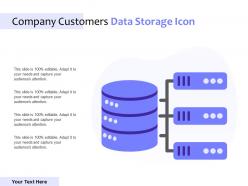 Company customers data storage icon