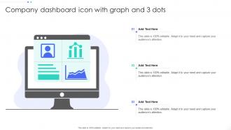 Company Dashboard Icon With Graph And 3 Dots