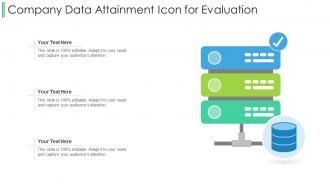 Company data attainment icon for evaluation