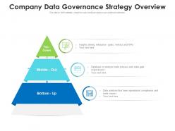 Company data governance strategy overview