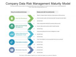 Company data risk management maturity model