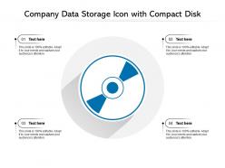 Company data storage icon with compact disk