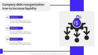 Company Debt Reorganization Icon To Increase Liquidity