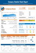 Company Detailed Stock Report Presentation Report Infographic Ppt Pdf Document