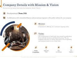 Company details with mission and vision n485 powerpoint presentation tips