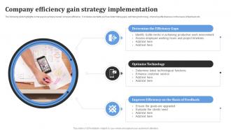 Company Efficiency Gain Strategy Implementation
