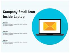 Company email icon inside laptop