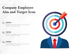 Company employee aim and target icon