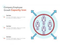 Company employee growth capacity icon