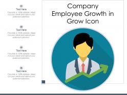 Company employee growth in grow icon