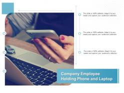 Company Employee Holding Phone And Laptop
