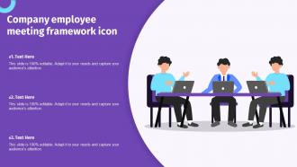 Company Employee Meeting Framework Icon