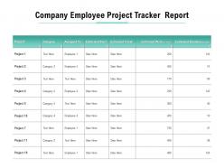 Company employee project tracker report