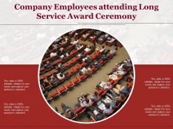 Company employees attending long service award ceremony