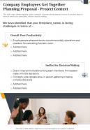 Company Employees Get Together Planning Proposal Project Context One Pager Sample Example Document