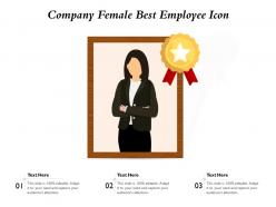 Company female best employee icon