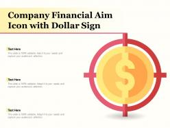 Company financial aim icon with dollar sign