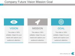 Company future vision mission goal ppt template diagram