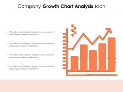 Company growth chart analysis icon
