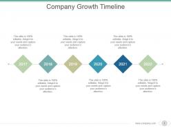 Company growth timeline powerpoint shapes