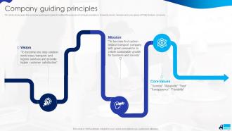 Company Guiding Principles Cargo Transport Company Profile Ppt Show Graphics Example