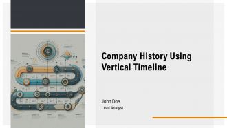 Company History Using Vertical Timeline PPT Presentation AT