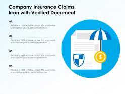 Company Insurance Claims Icon With Verified Document