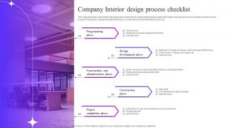 Company Interior Design Process Checklist