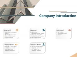 Company introduction accreditation strategy ppt powerpoint layouts