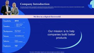 Company Introduction Amplitude Investor Funding Elevator Pitch Deck