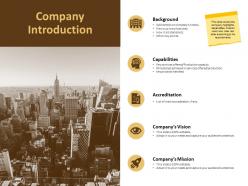 Company introduction capabilities ppt powerpoint presentation outline outfit