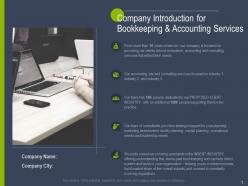 Company Introduction For Bookkeeping And Accounting Services Ppt Powerpoint Slides