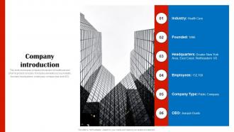Company Introduction Johnson And Johnson Investor Funding Elevator Pitch Deck