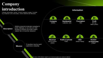 Company Introduction Nvidia Investor Funding Elevator Pitch Deck