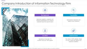Company Introduction Of Information Technology Firm