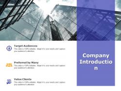 Company introduction ppt powerpoint presentation slides portfolio