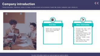 Company Introduction Real Time Editing App Funding Pitch Deck