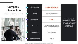 Company Introduction Rocket Internet Investor Funding Elevator Pitch Deck
