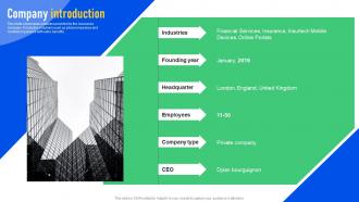 Company Introduction So Sure Investor Funding Elevator Pitch Deck