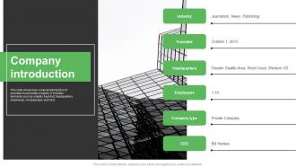 Company Introduction Sqoop Investor Funding Elevator Pitch Deck