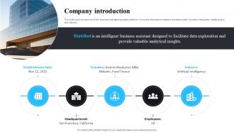 Company Introduction Statsbot Investor Funding Elevator Pitch Deck