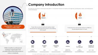 Company Introduction Trinet Zenefits Investor Funding Elevator Pitch Deck