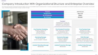 Company Introduction With Organizational Structure And Enterprise Overview