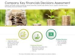 Company key financials decisions assessment