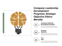 Company leadership development programs strategic objective ethics morality cpb